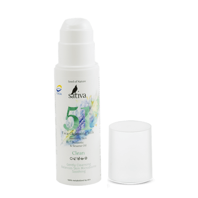 51 Молочко для лица очищающее для чувствительной кожи 150 мл. Sativa