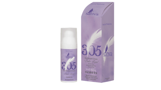 305 Крем-дезодорант Тёплый дождь 50 мл. Sativa