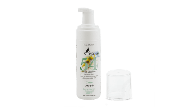 54 Пенка очищающая для чувствительной кожи лица 165 мл. Sativa