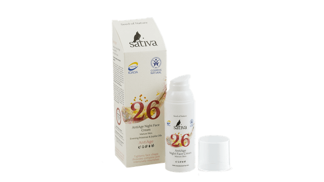 26 Крем для лица AntiAge ночной для зрелой кожи 50 мл. Sativa