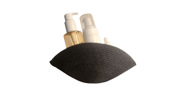 Косметичка из хлопка "Ракушка" чёрная